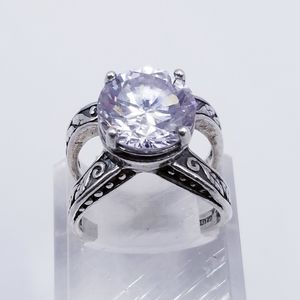 Beautiful Sterling Silver Double Band X Natural Tourmaline Gemstone Ring 925